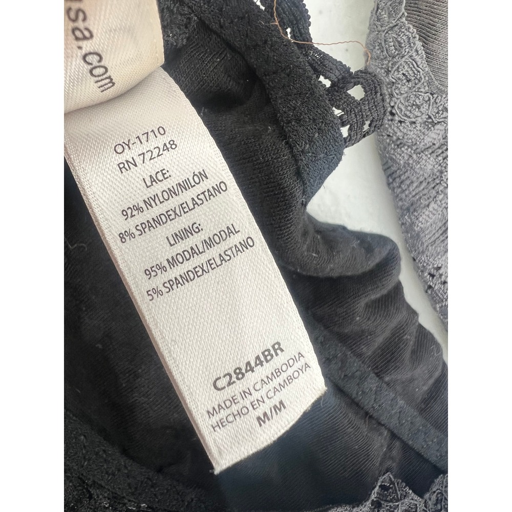 Felina Women Size M Floral Lace Racerback Bralettes Black Pink Gray Lot - Picture 14 of 16
